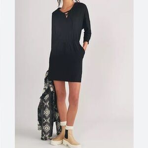 NWT Anthropologie Bordeaux Hooded 3/4 Sleeve Mini‎ Dress